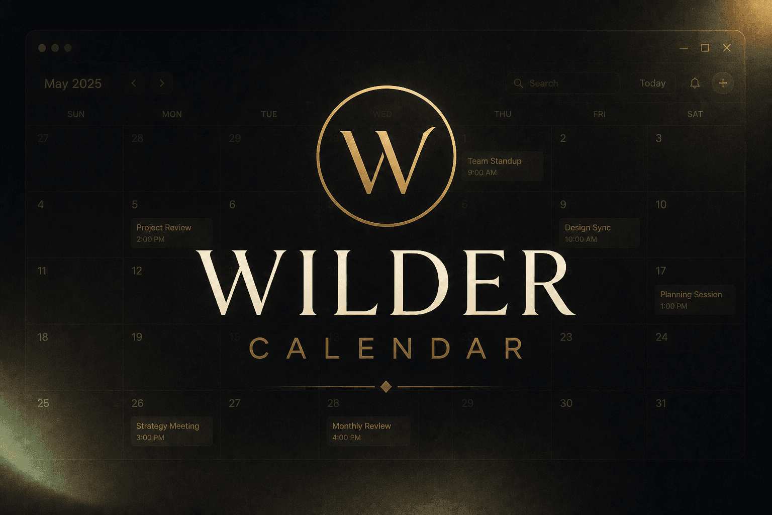 Wilder Workspace (Desktop Edition) wilder calendar