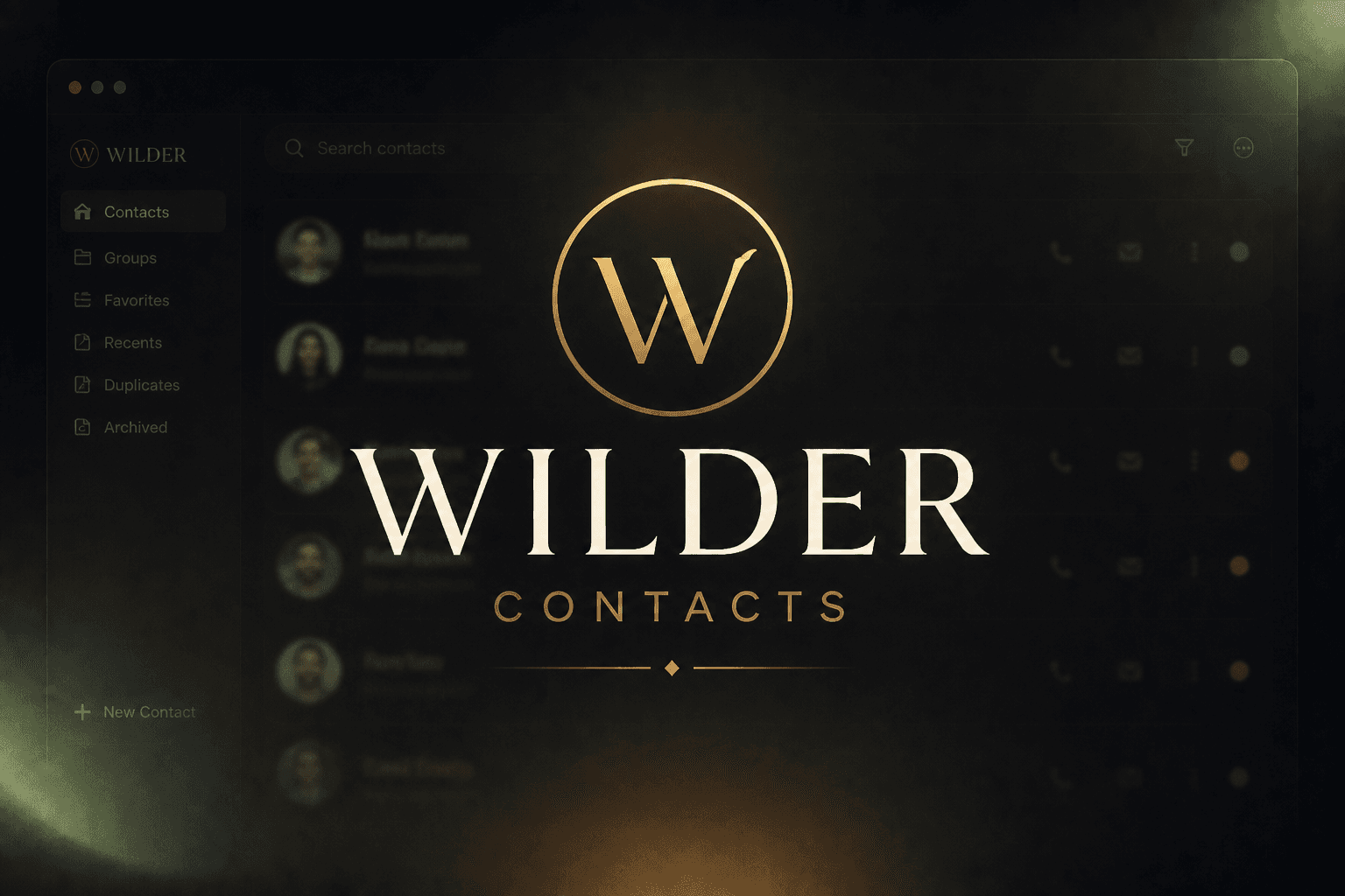 Wilder Workspace (Desktop Edition) wilder contacts