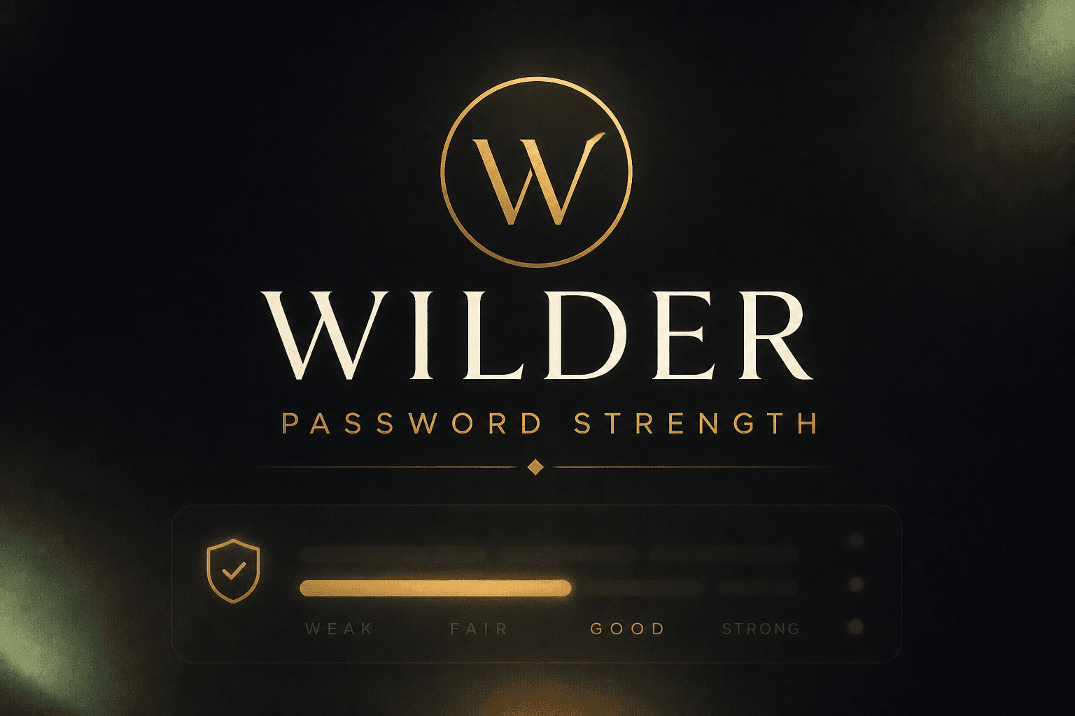 Wilder Workspace (Desktop Edition) wilder password strength checker