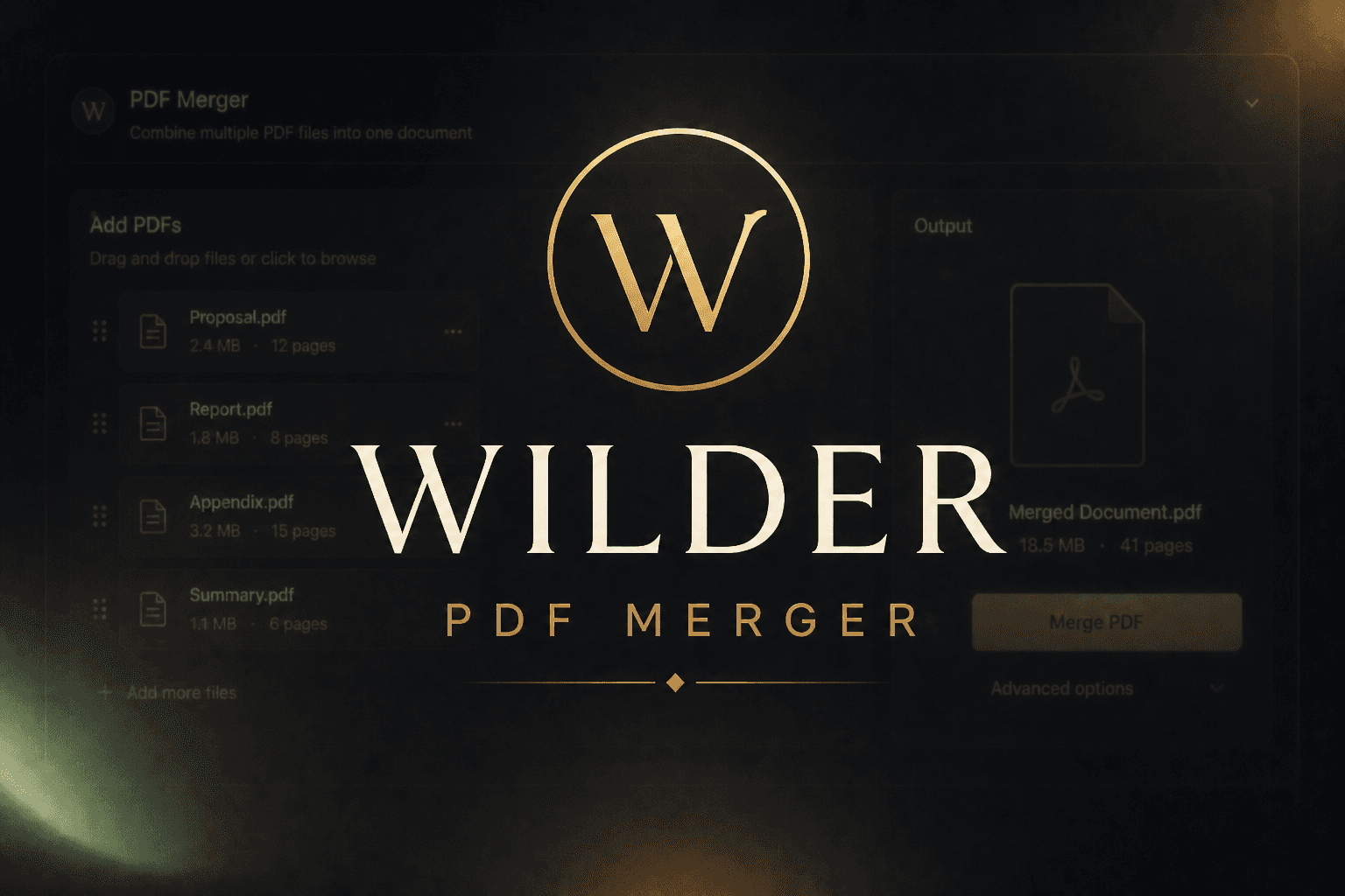 Wilder Workspace (Desktop Edition) wilder pdf merger